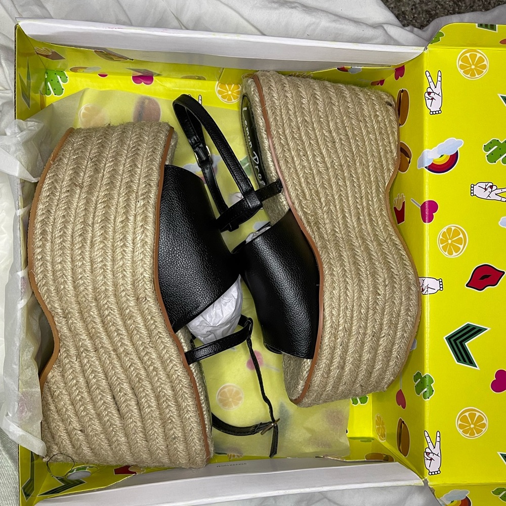 Platform wedge sandals by lemon drop